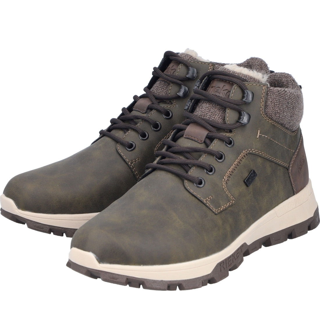 green casual closed men's boots