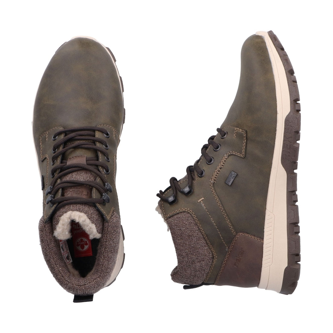 green casual closed men's boots