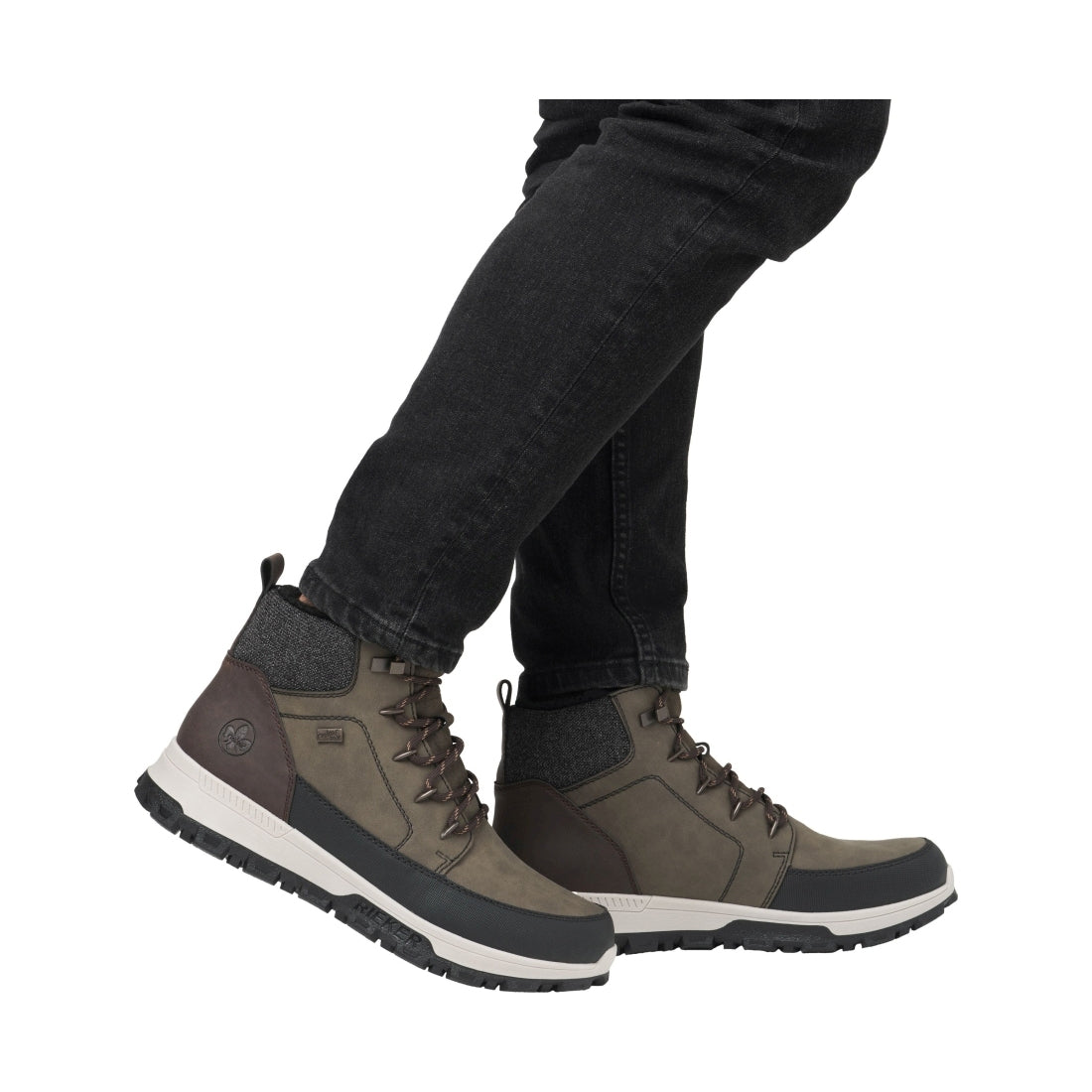 green combination casual closed men's boots