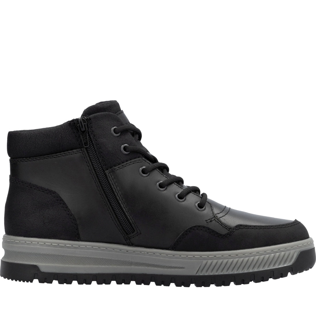 black casual closed men's boots