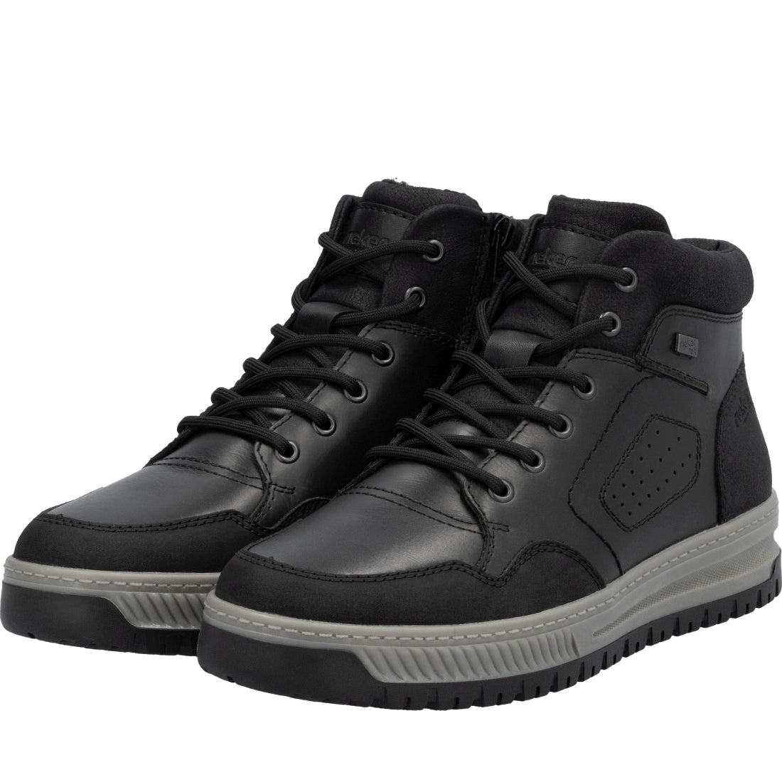 black casual closed men's boots