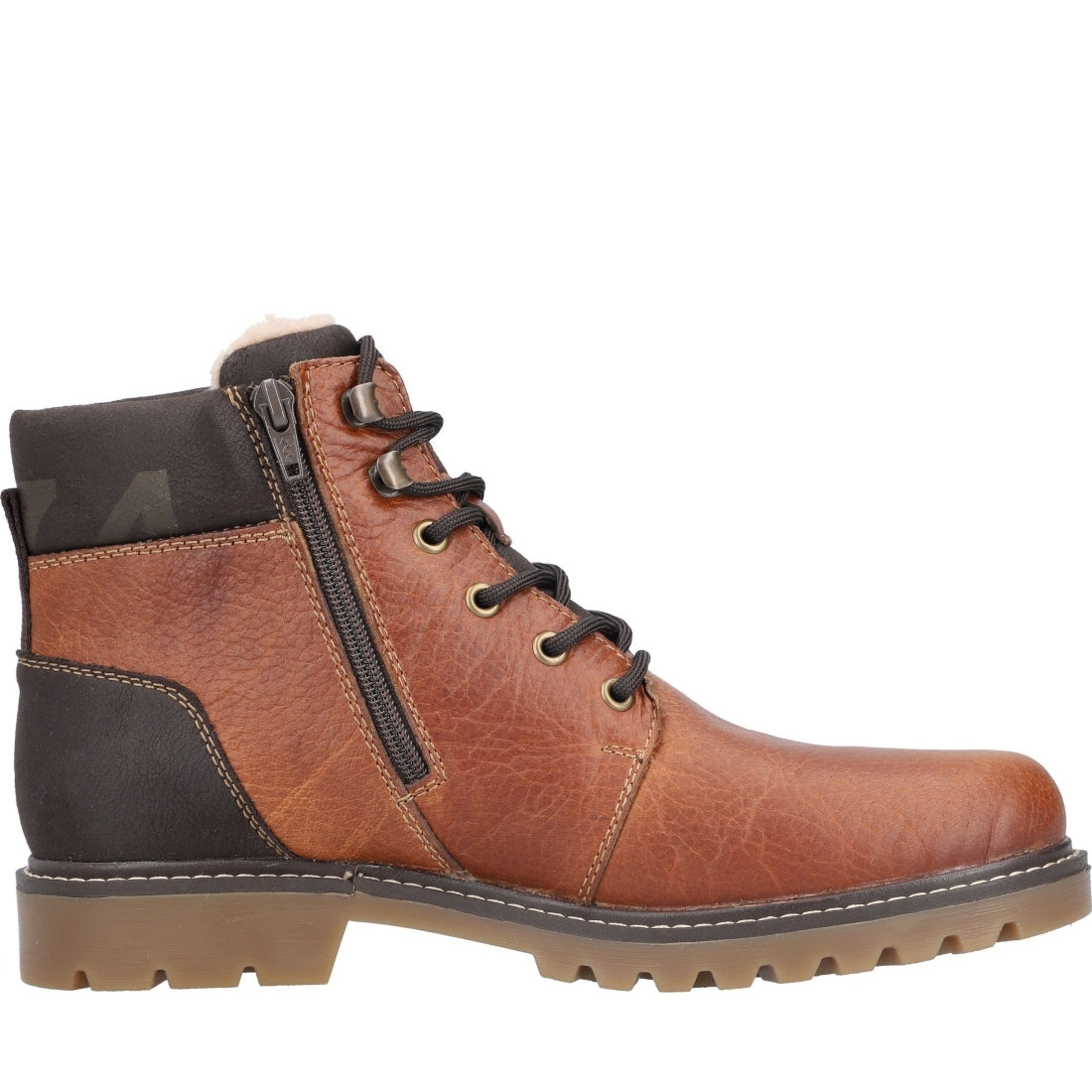 brown casual closed men's boots