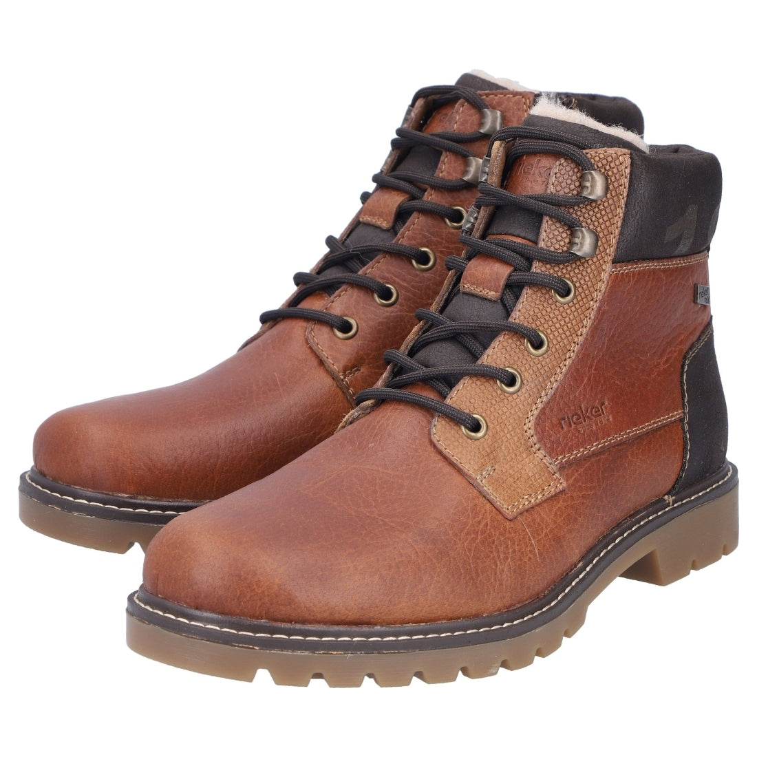 brown casual closed men's boots