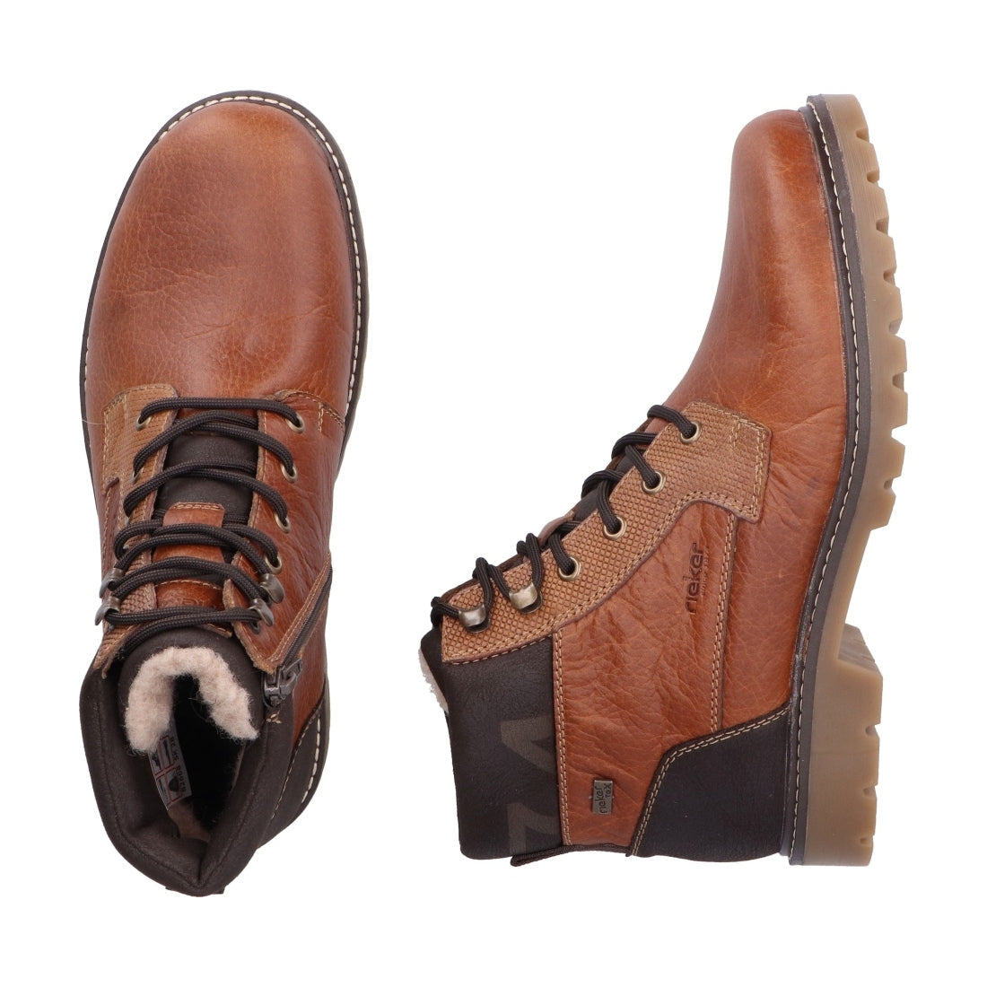 brown casual closed men's boots