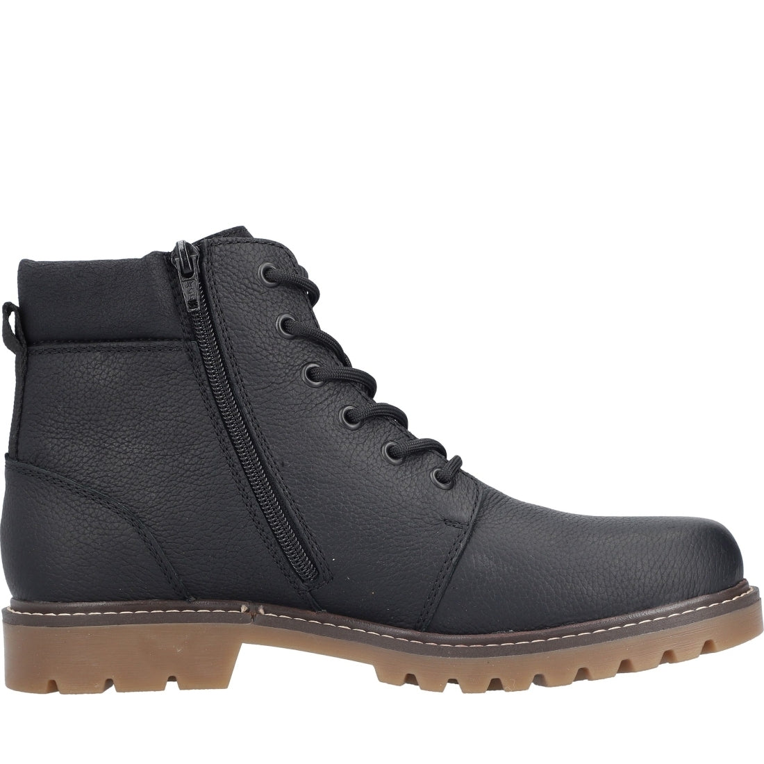 black casual closed men's boots