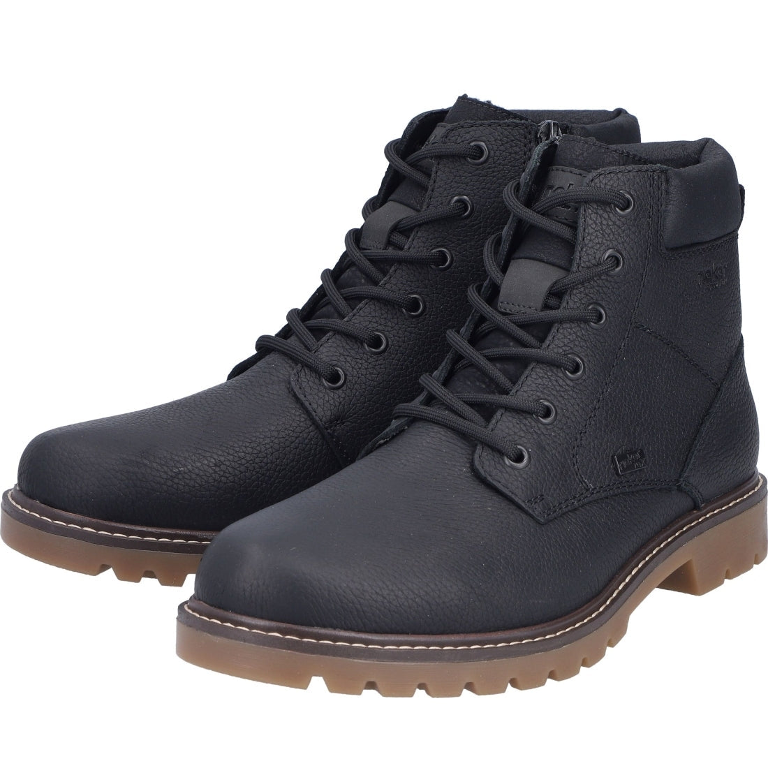 black casual closed men's boots