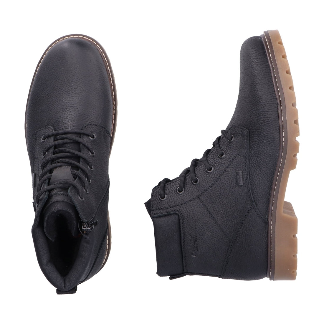 black casual closed men's boots