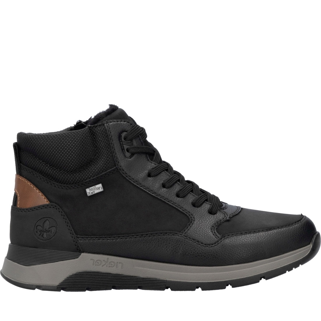 black casual closed men's boots