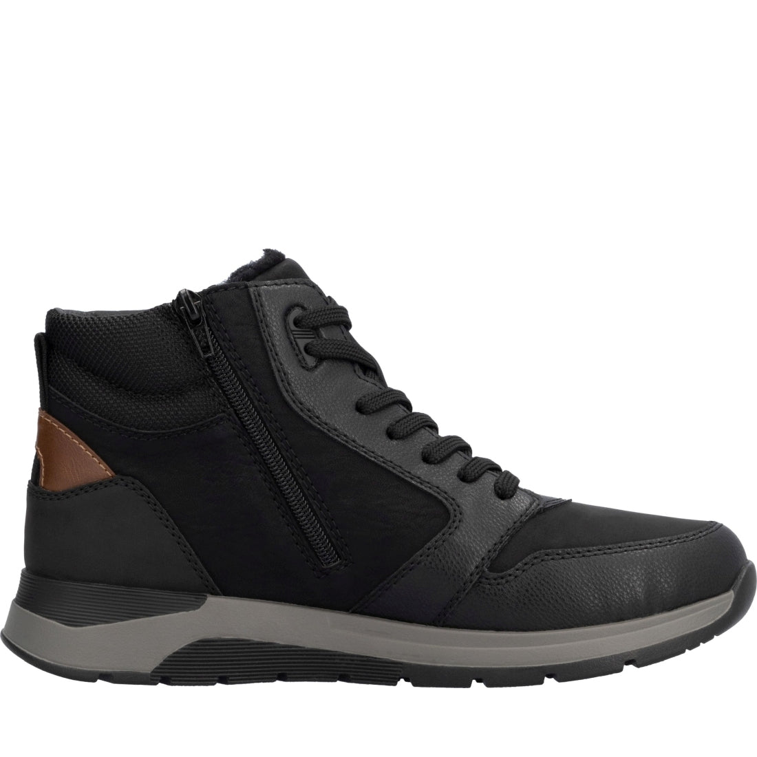 black casual closed men's boots