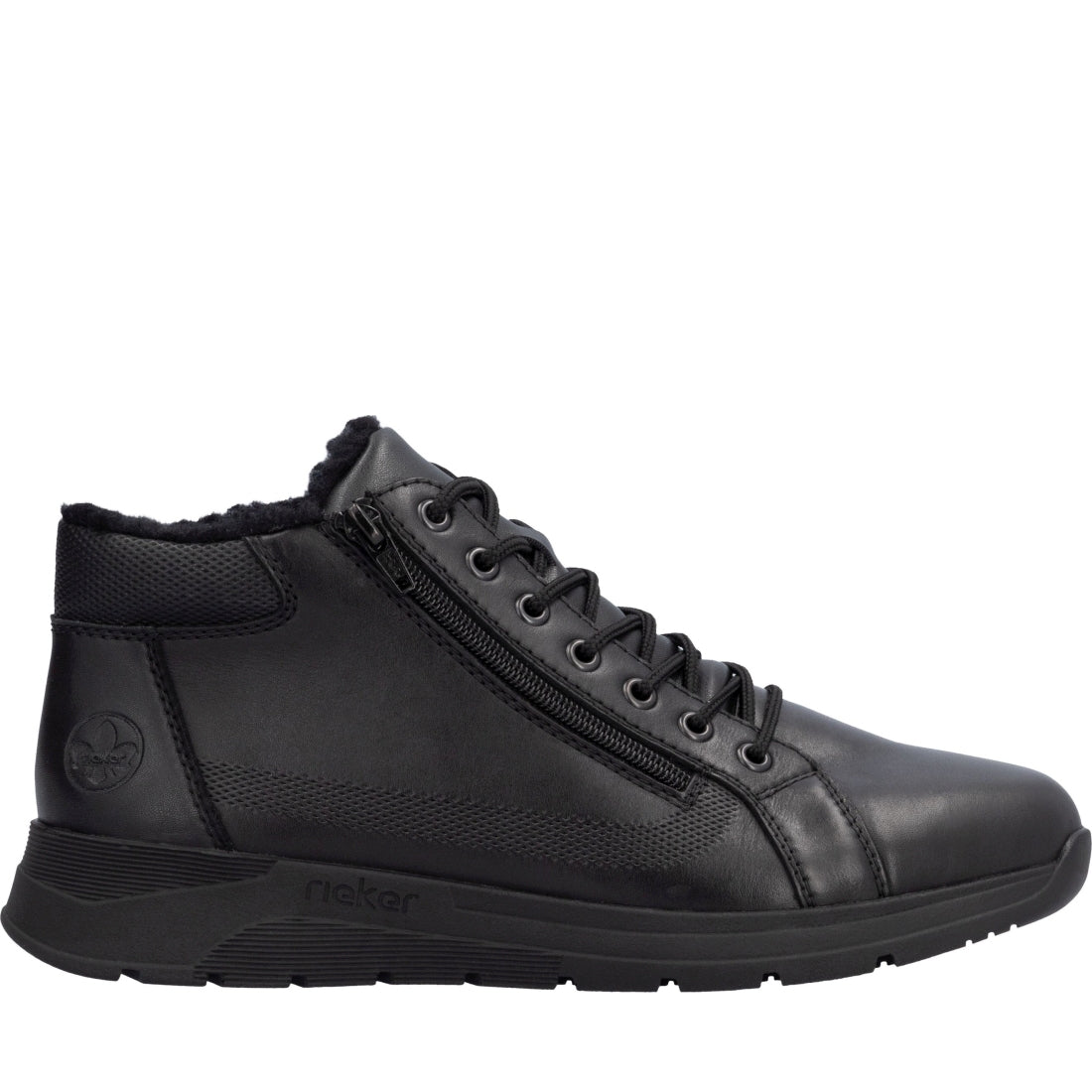 black casual closed men's boots