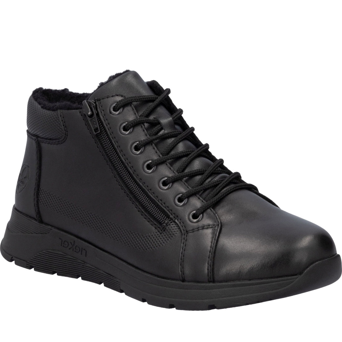 black casual closed men's boots