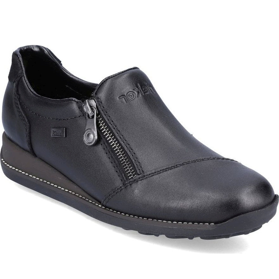 black casual closed ladies shoes