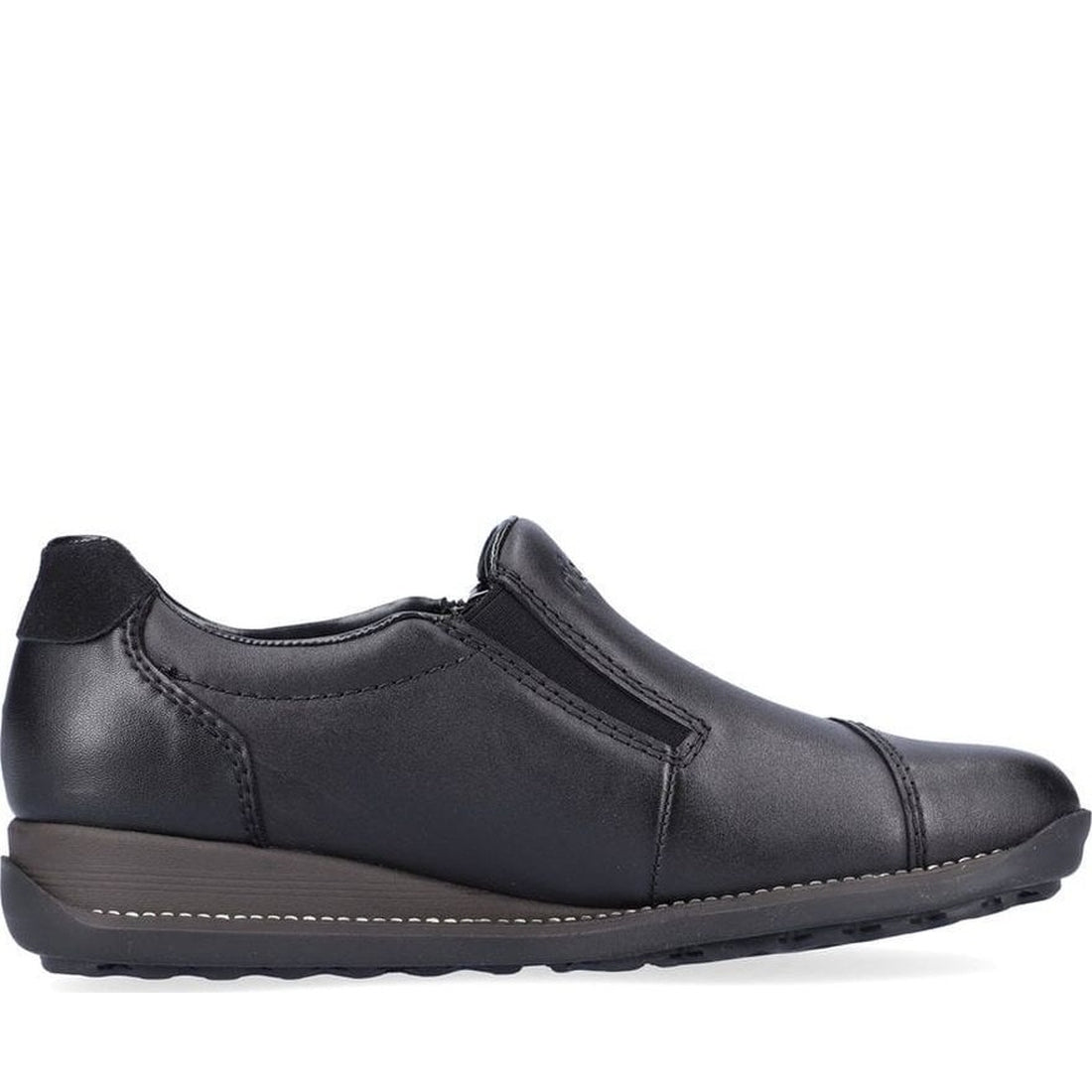 black casual closed ladies shoes