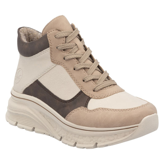 beige casual closed ladies mid height boots