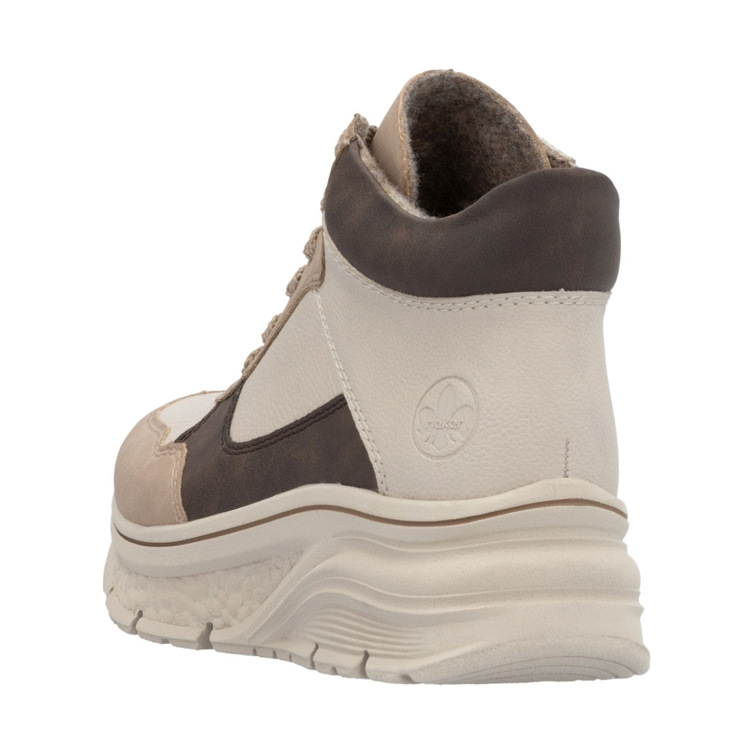 beige casual closed ladies mid height boots