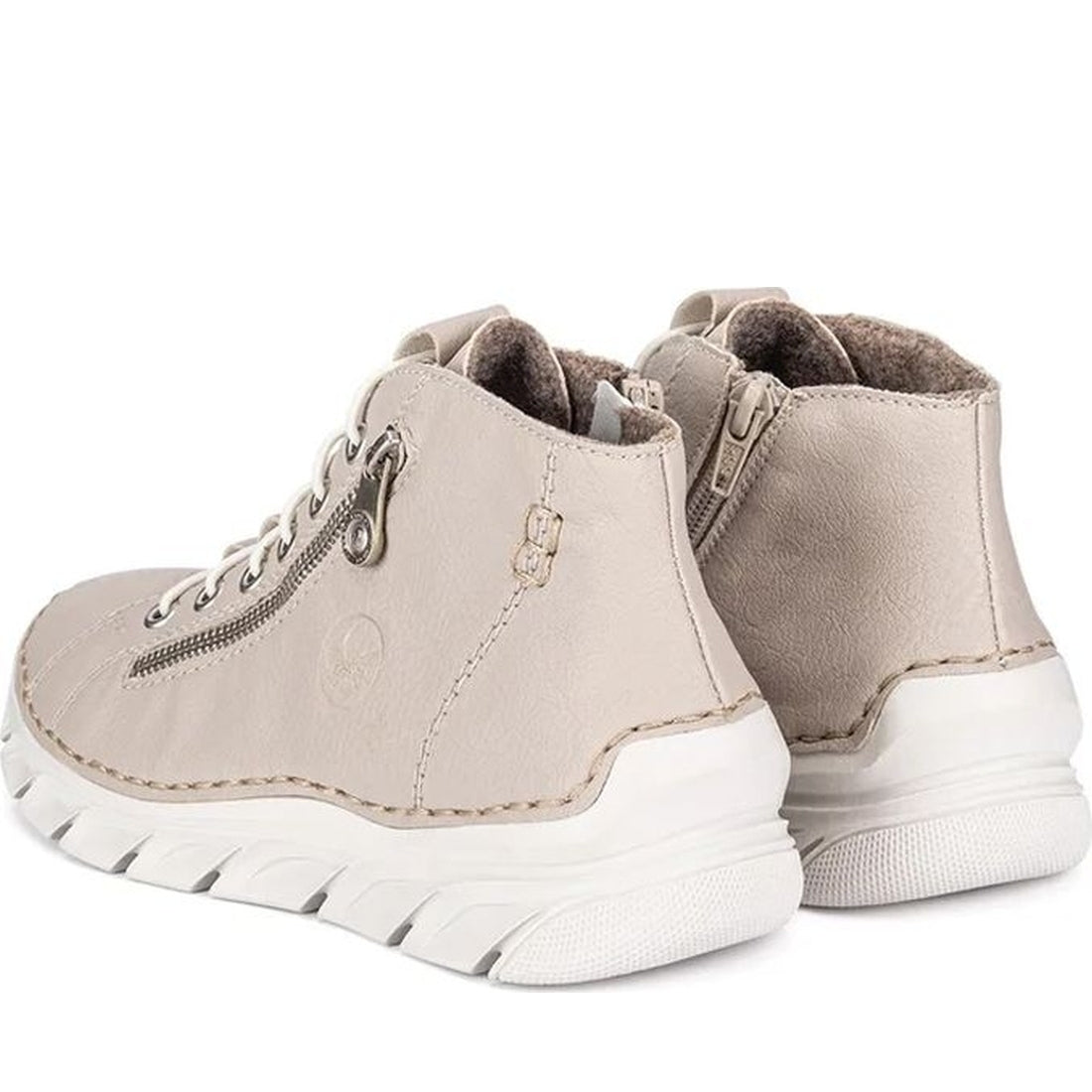 beige casual closed ladies short boots