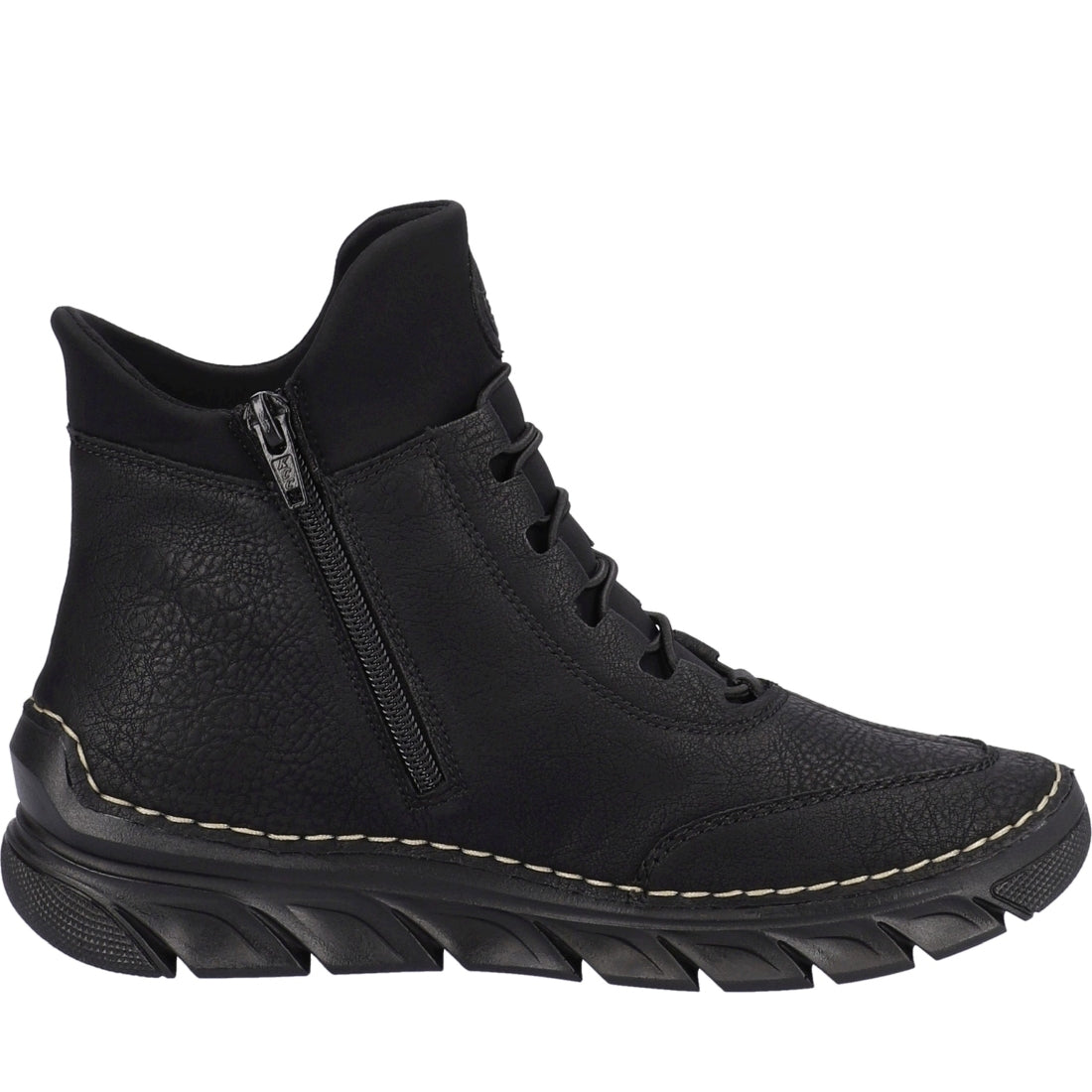 black casual closed ladies mid height boots