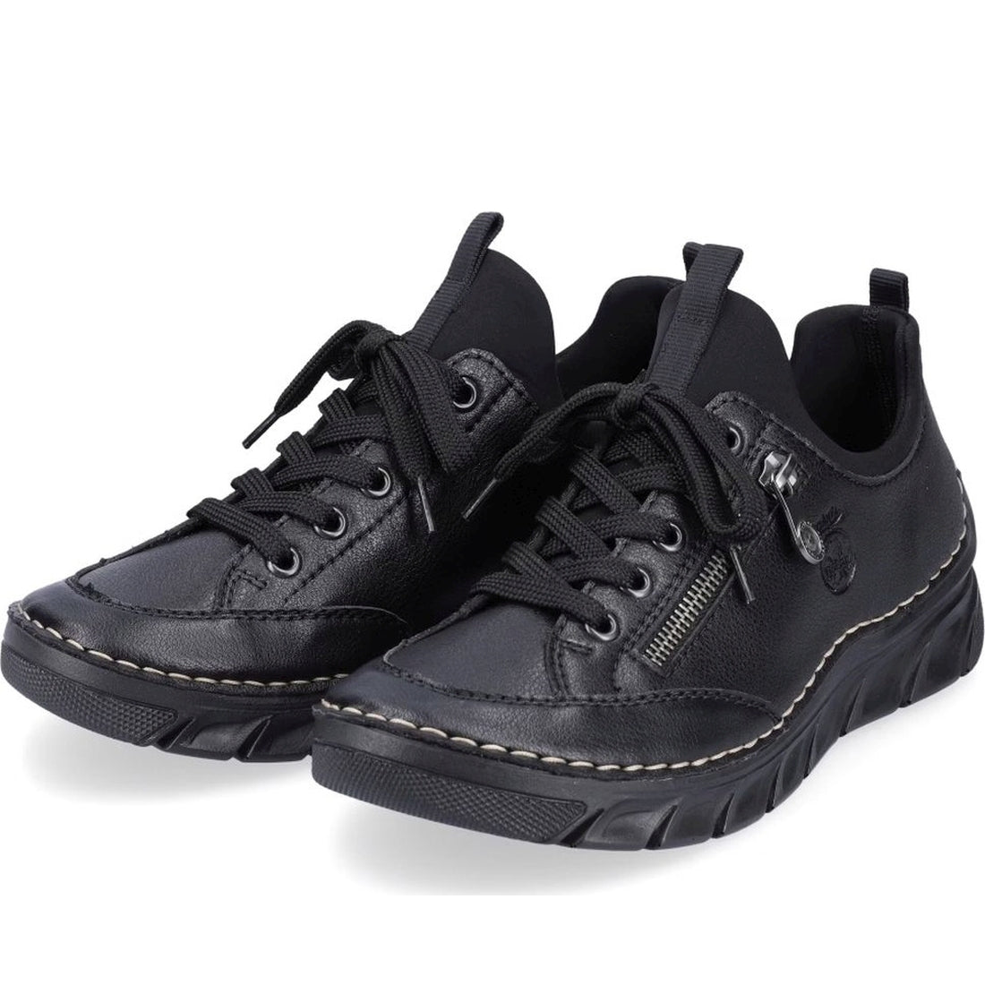 black casual closed ladies shoes