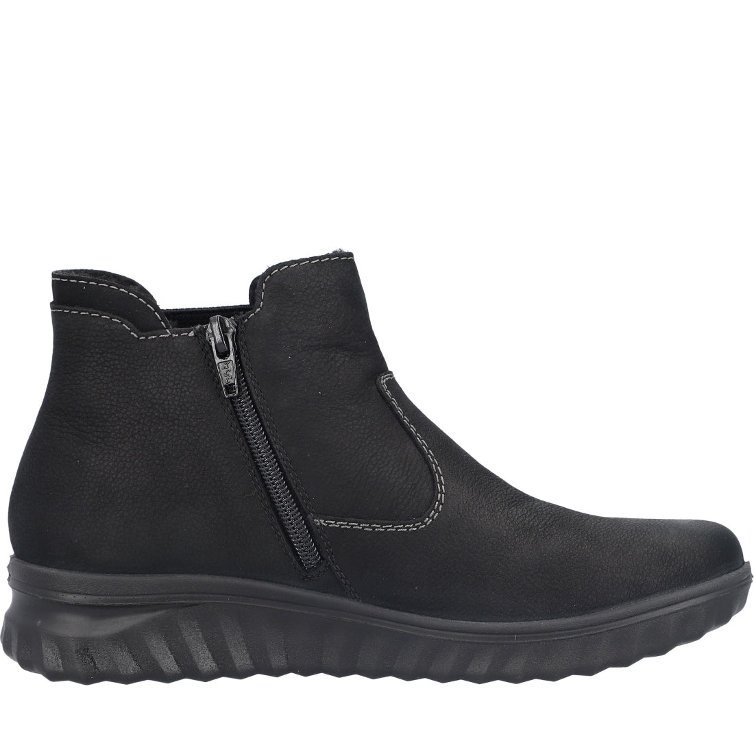 black casual closed ladies mid height boots