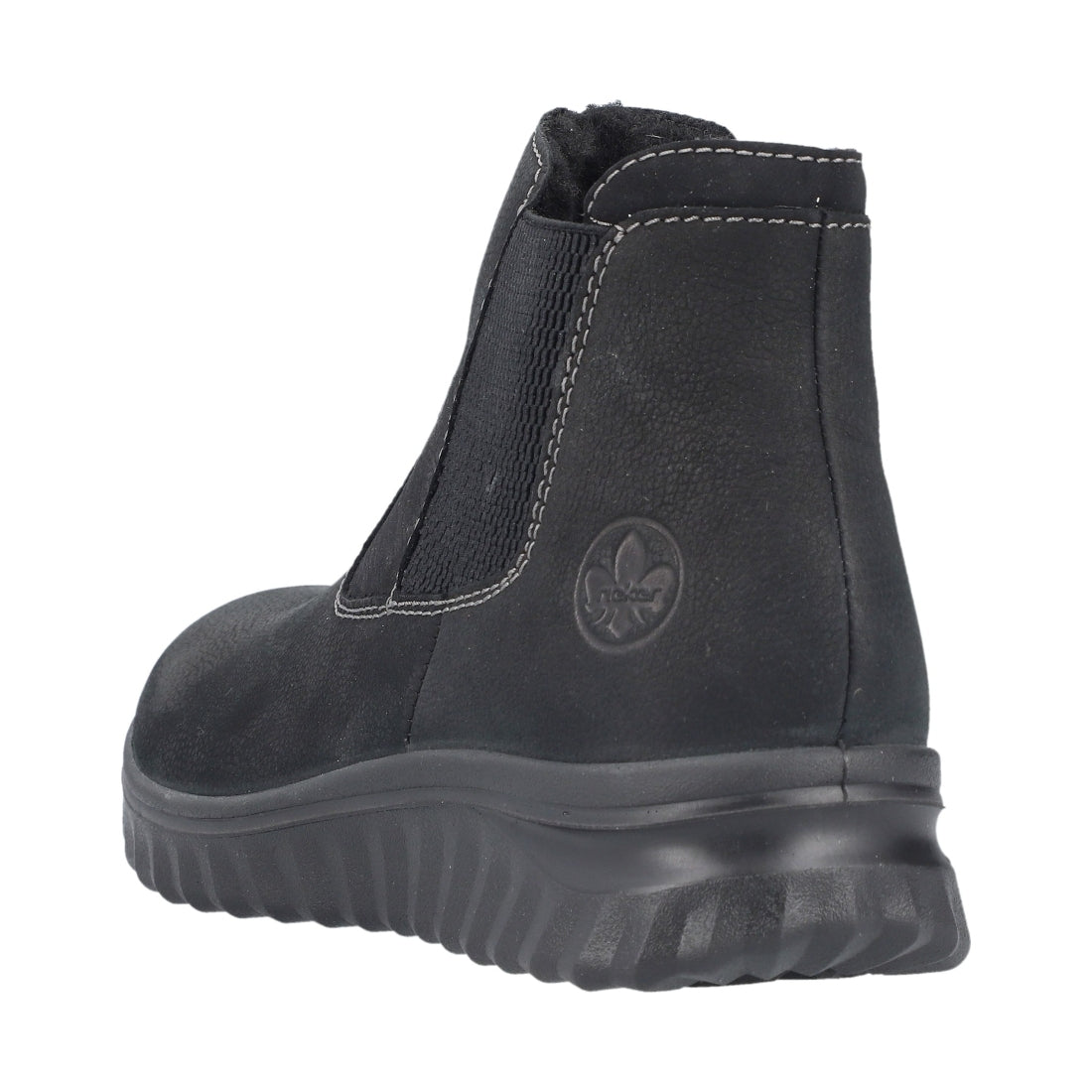 black casual closed ladies mid height boots