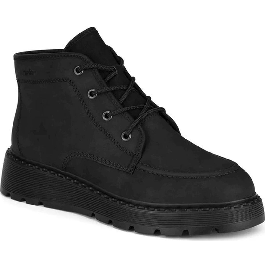 black casual closed ladies mid height boots