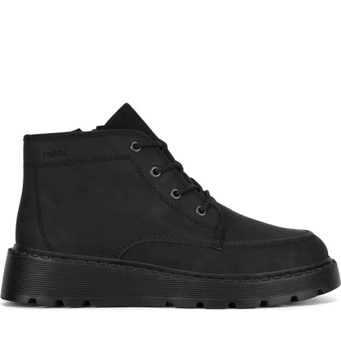 black casual closed ladies mid height boots