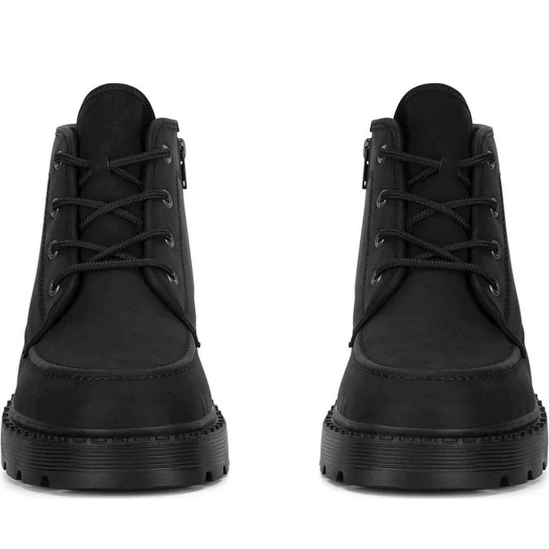 black casual closed ladies mid height boots