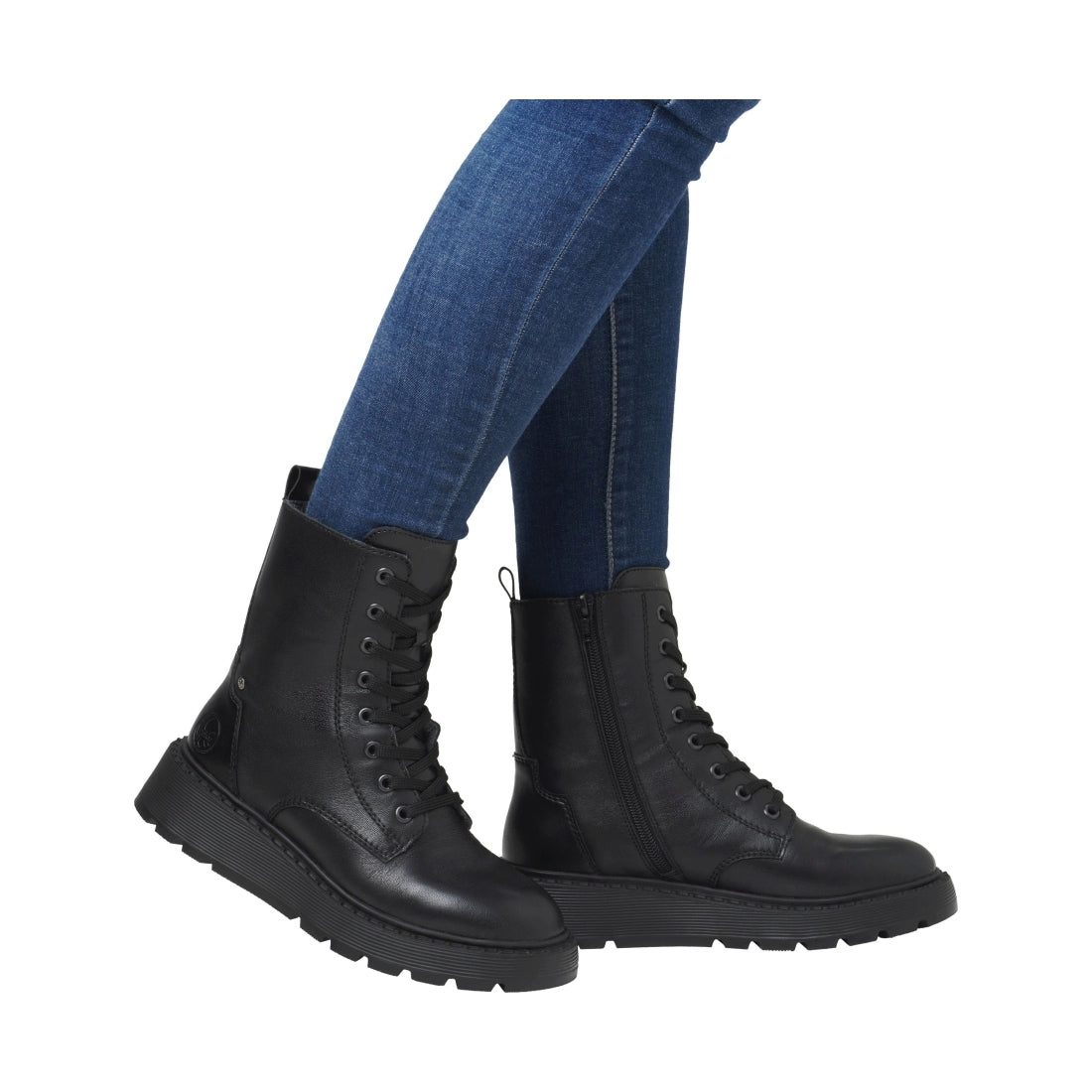 black casual closed ladies mid height boots