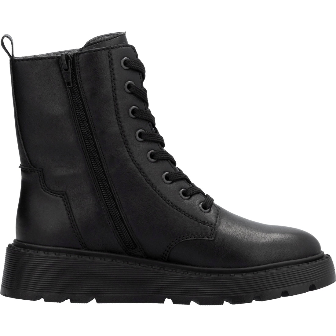 black casual closed ladies mid height boots