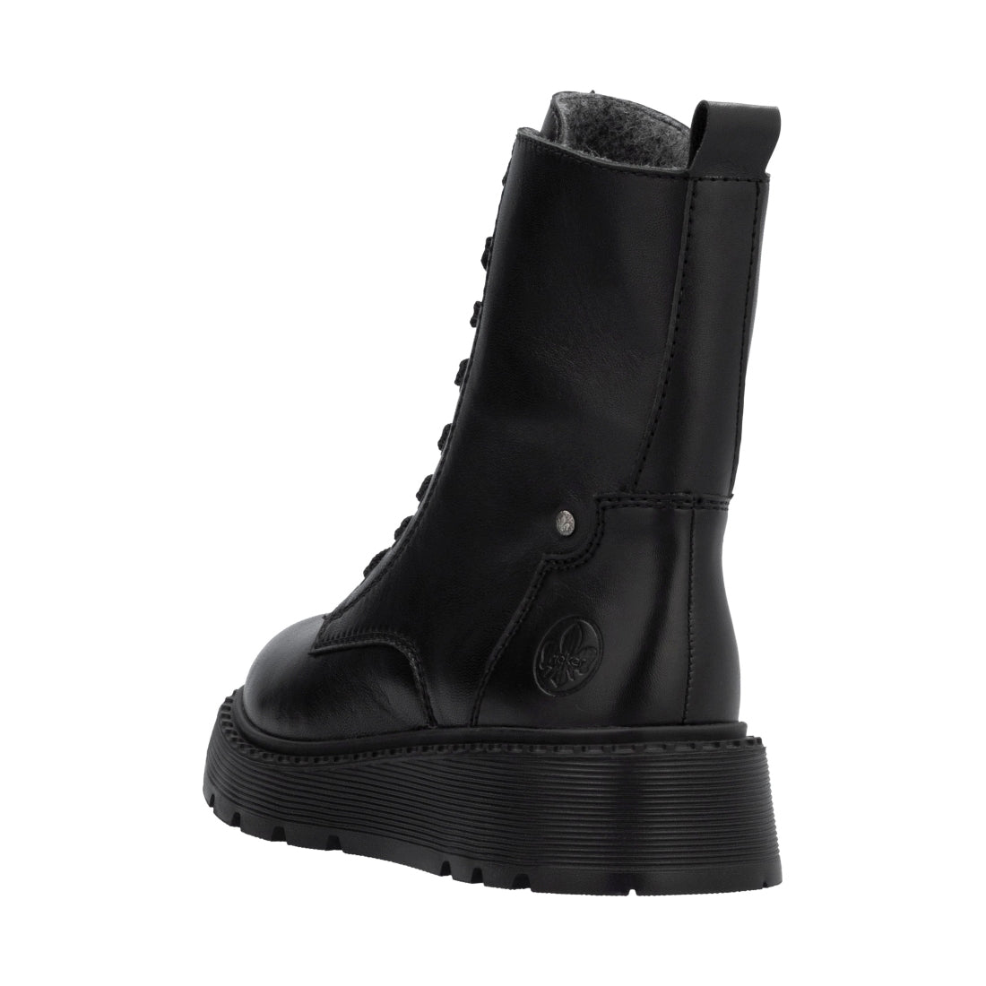 black casual closed ladies mid height boots