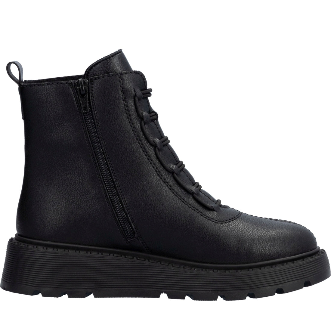 black casual closed ladies mid height boots