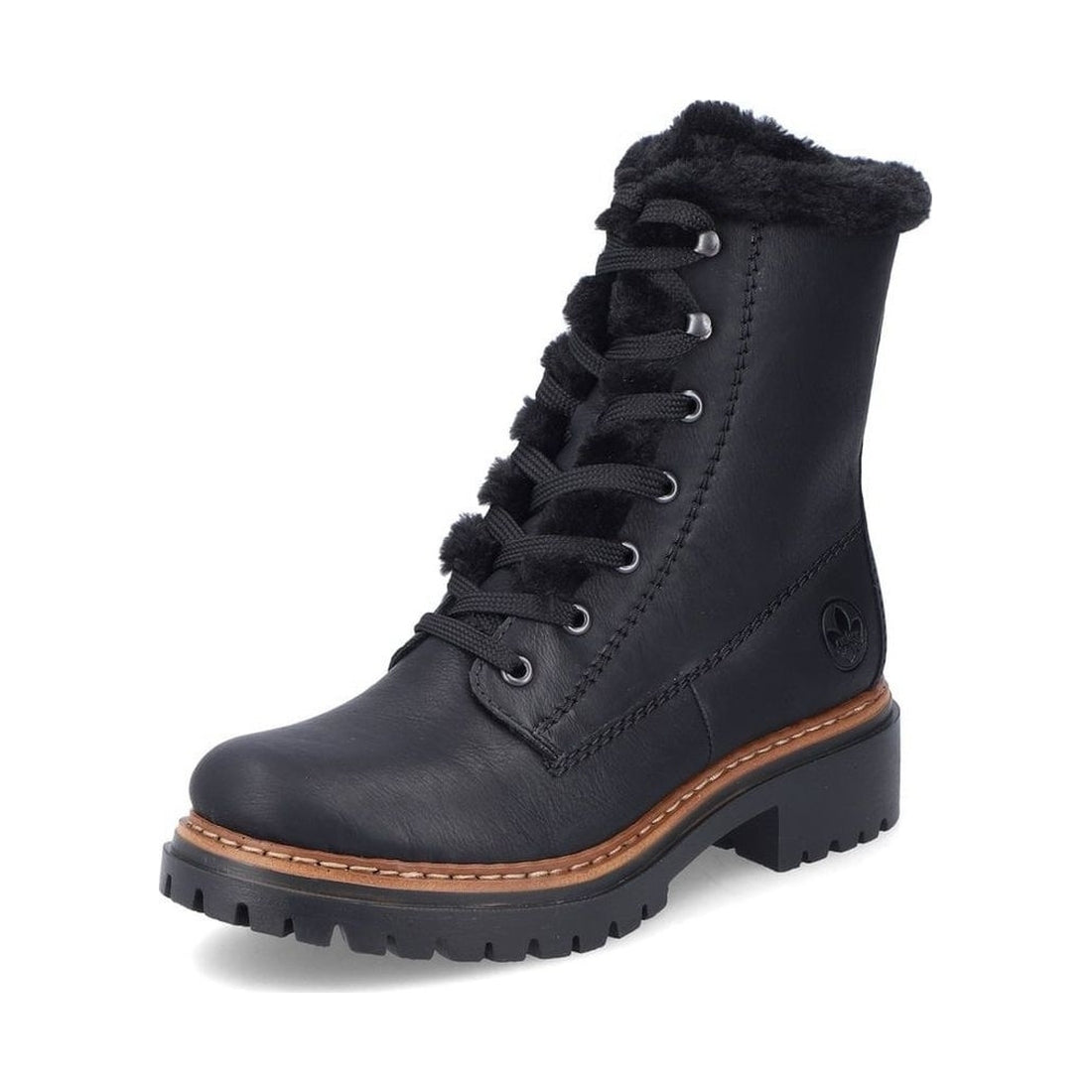 black casual closed ladies mid height boots