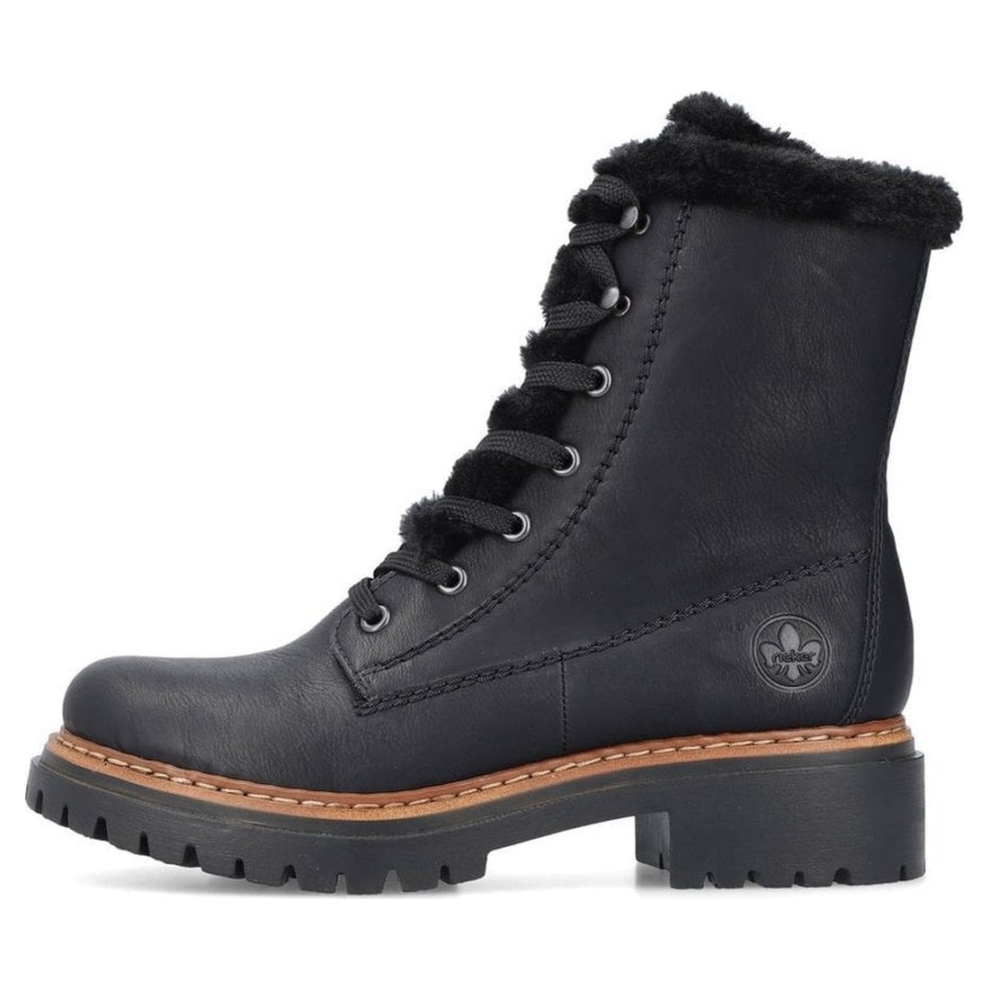 black casual closed ladies mid height boots