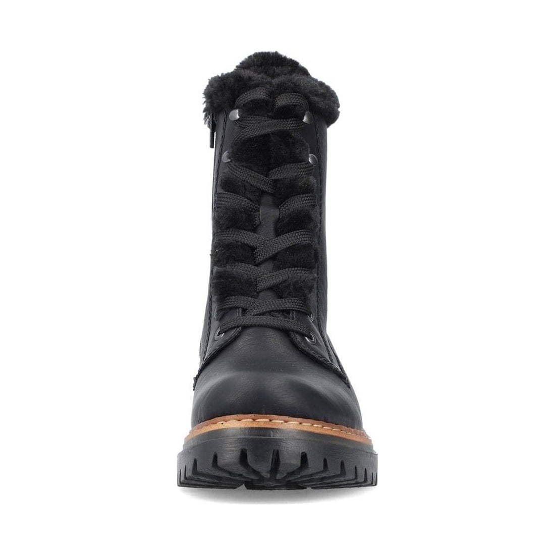 black casual closed ladies mid height boots