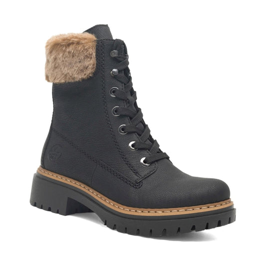 black casual closed ladies mid height boots