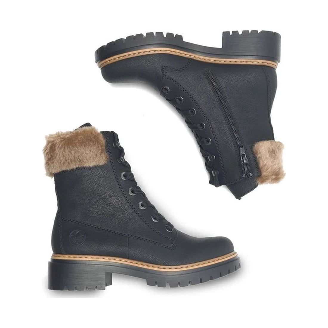 black casual closed ladies mid height boots