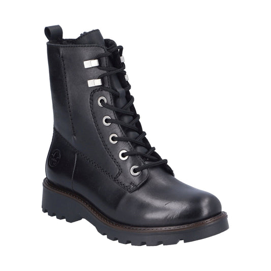 black casual closed ladies mid height boots