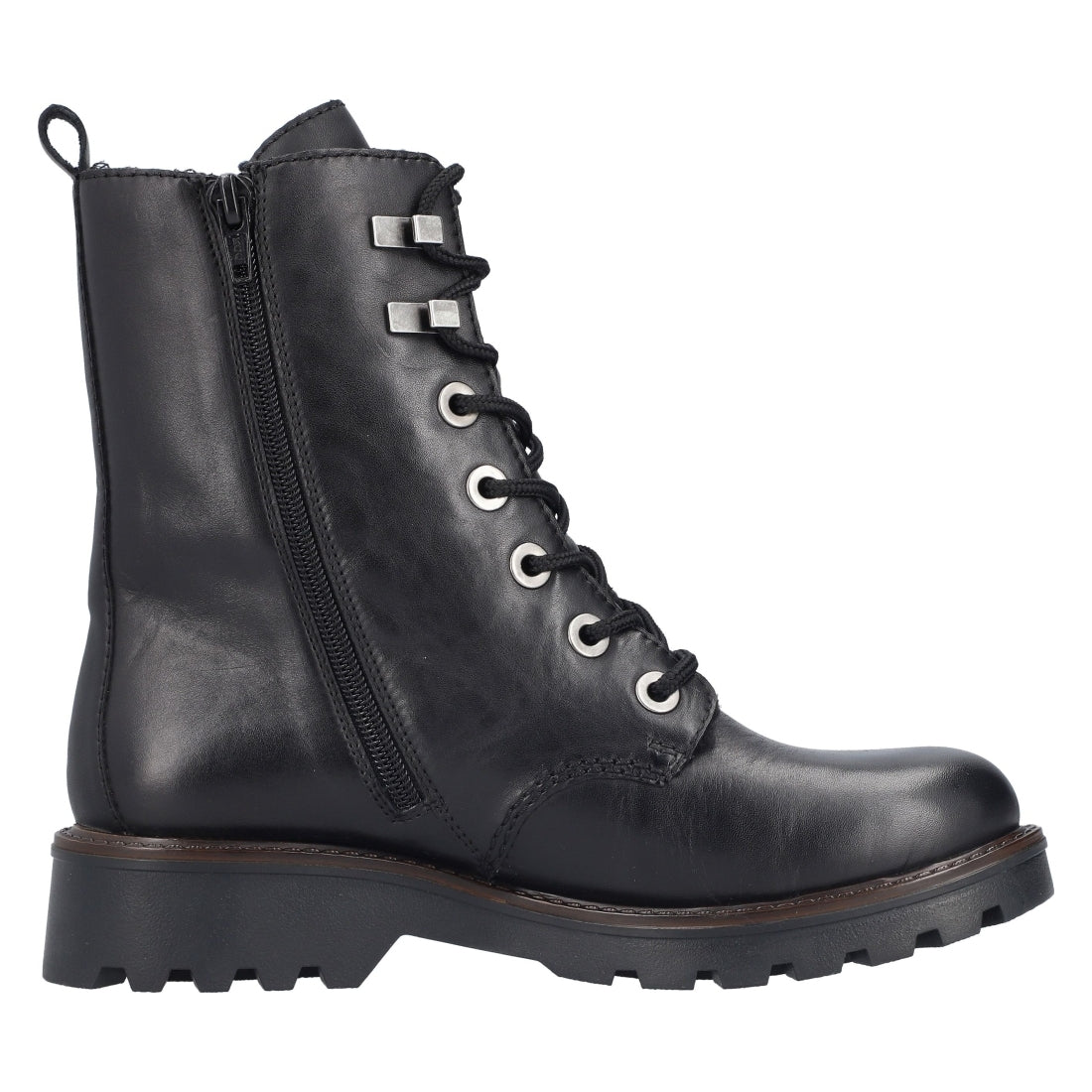 black casual closed ladies mid height boots