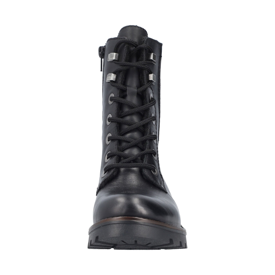 black casual closed ladies mid height boots