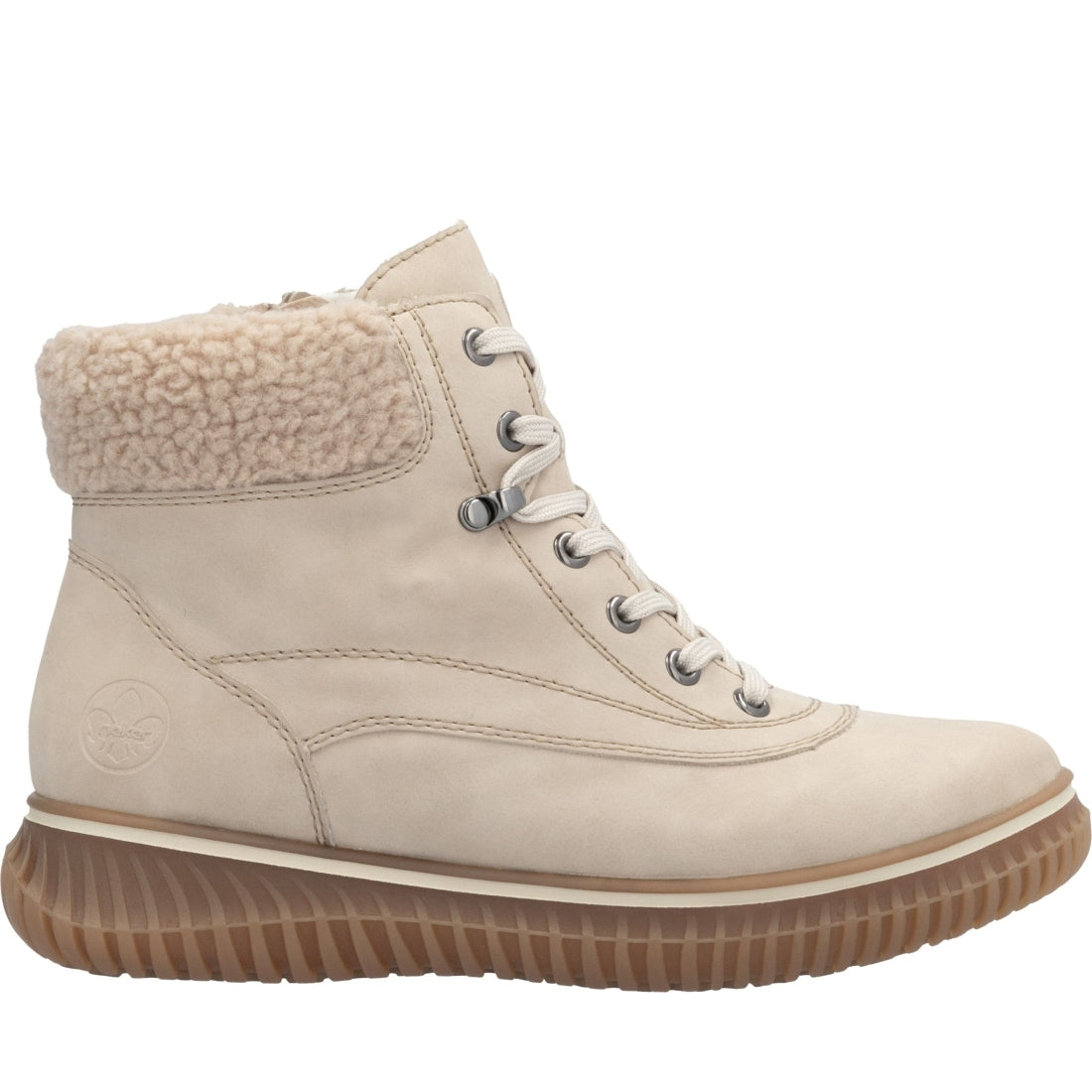 beige casual closed ladies mid height boots