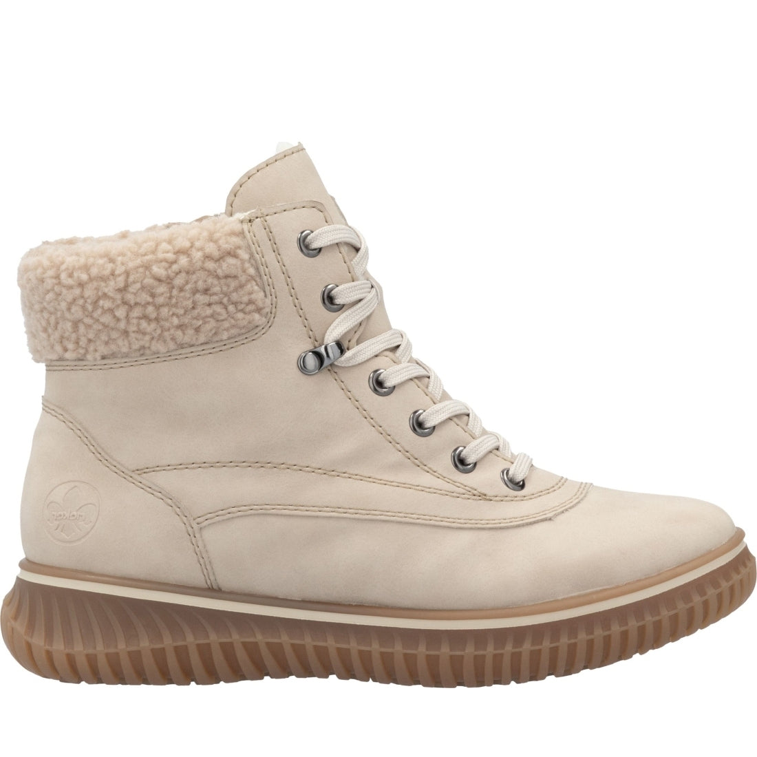 beige casual closed ladies mid height boots