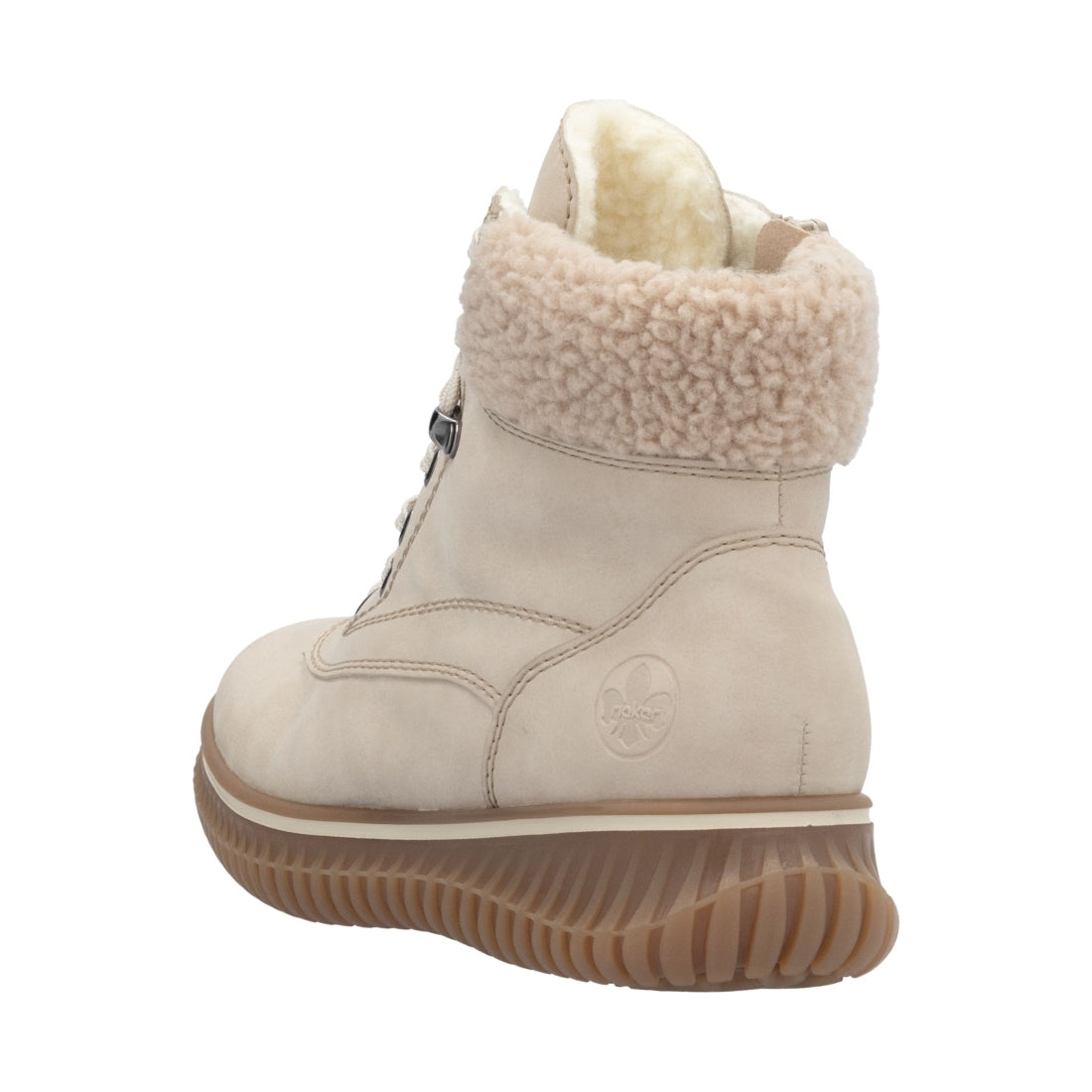 beige casual closed ladies mid height boots