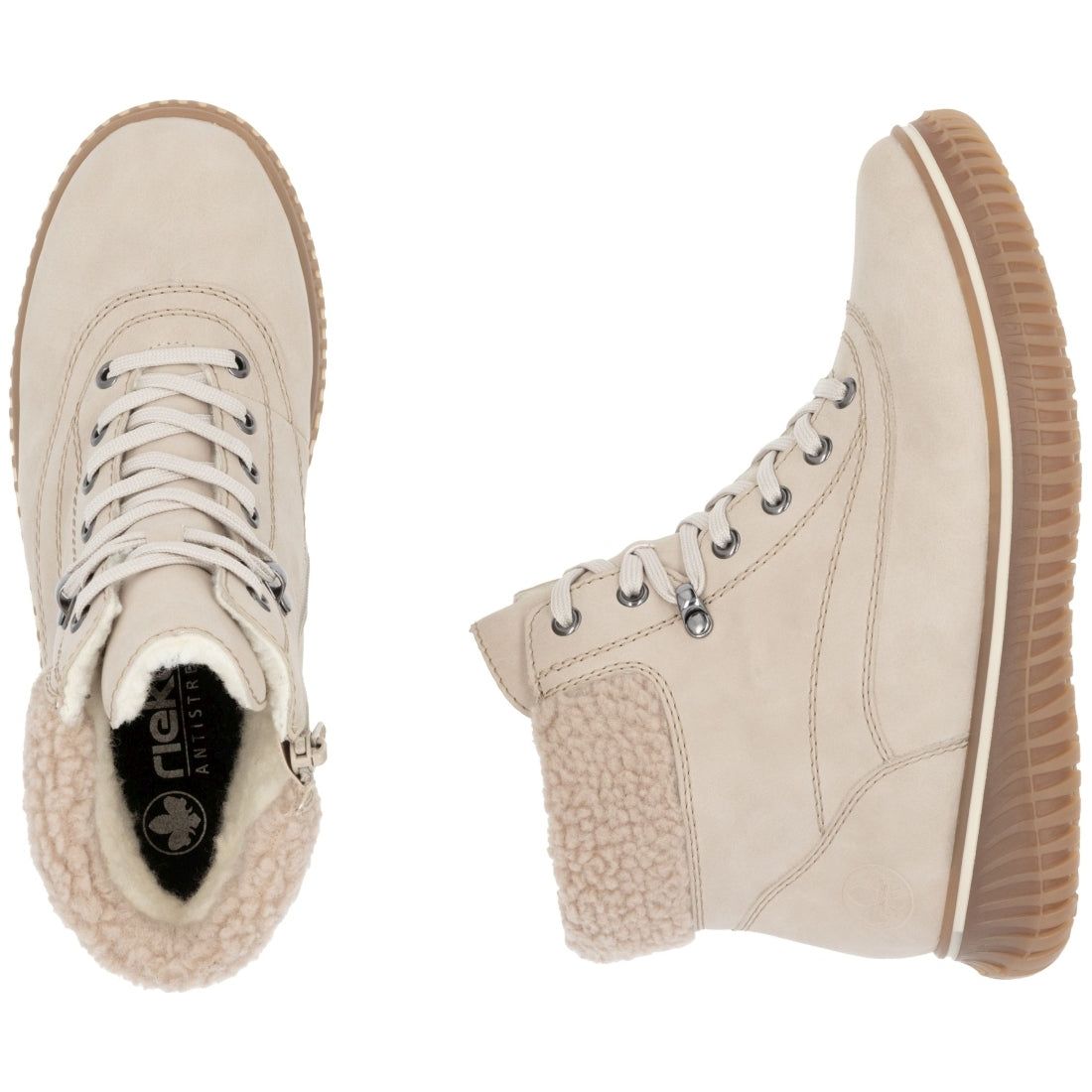 beige casual closed ladies mid height boots