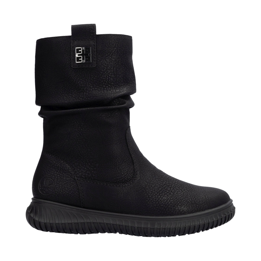 black casual closed ladies mid height boots