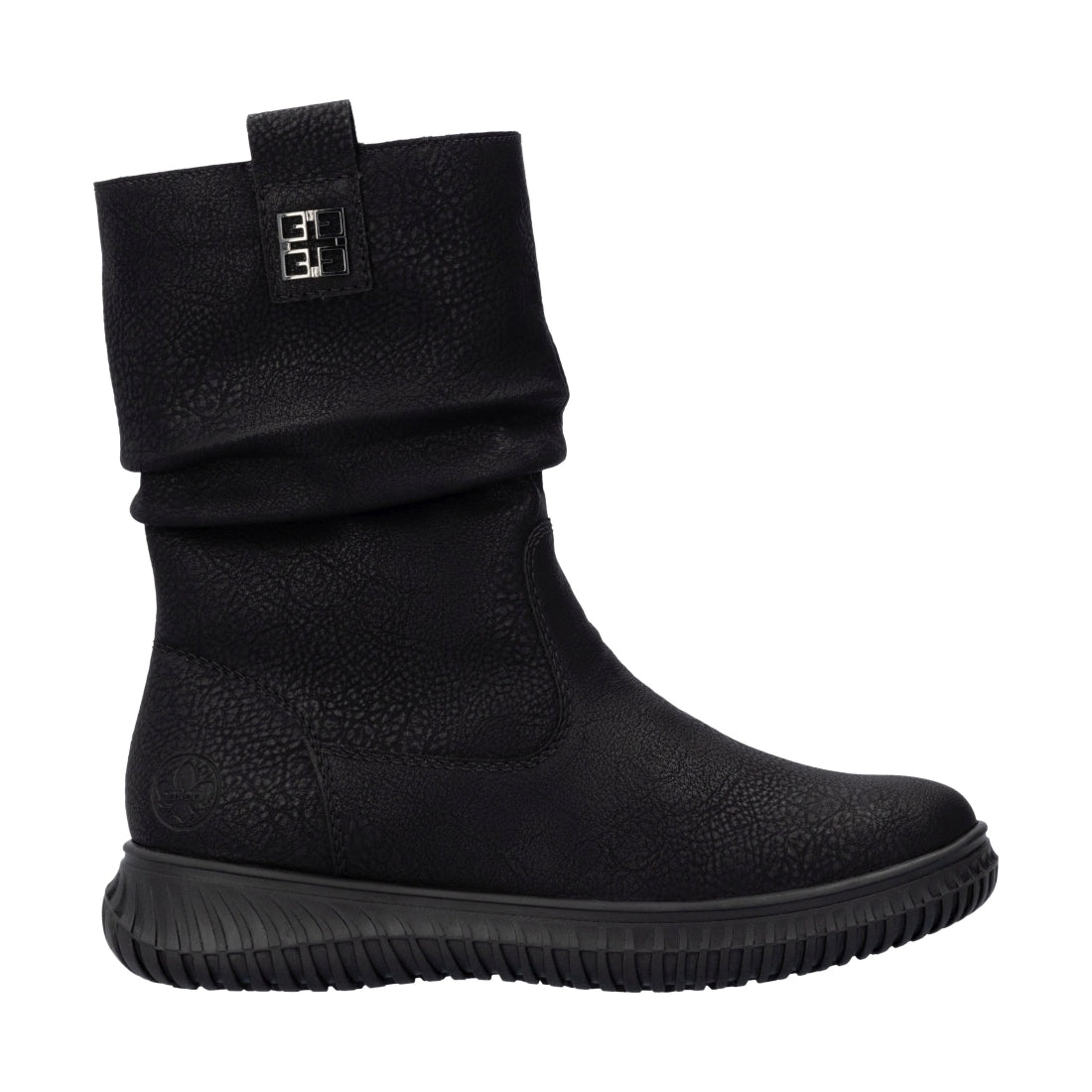 black casual closed ladies mid height boots