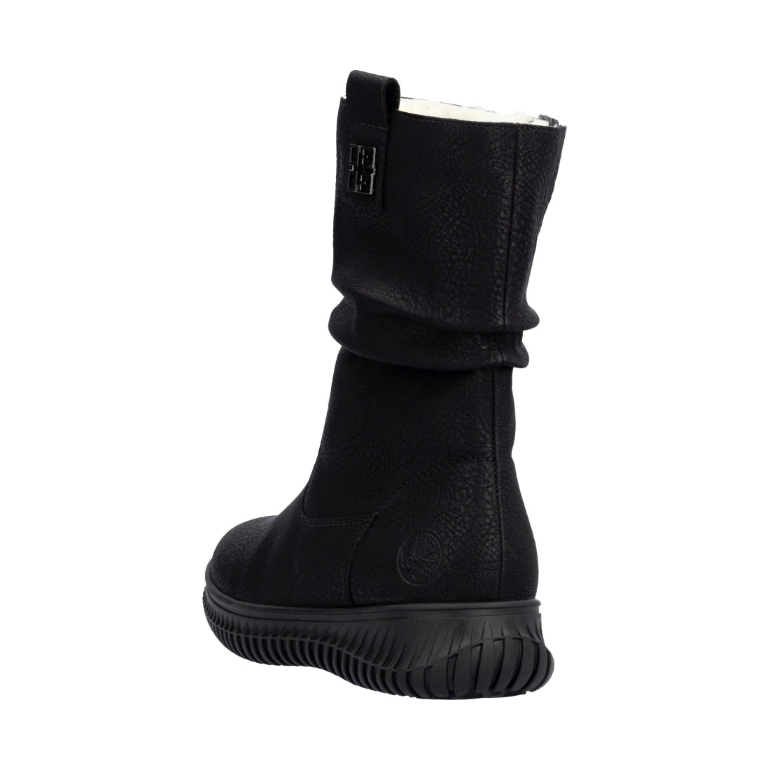 black casual closed ladies mid height boots