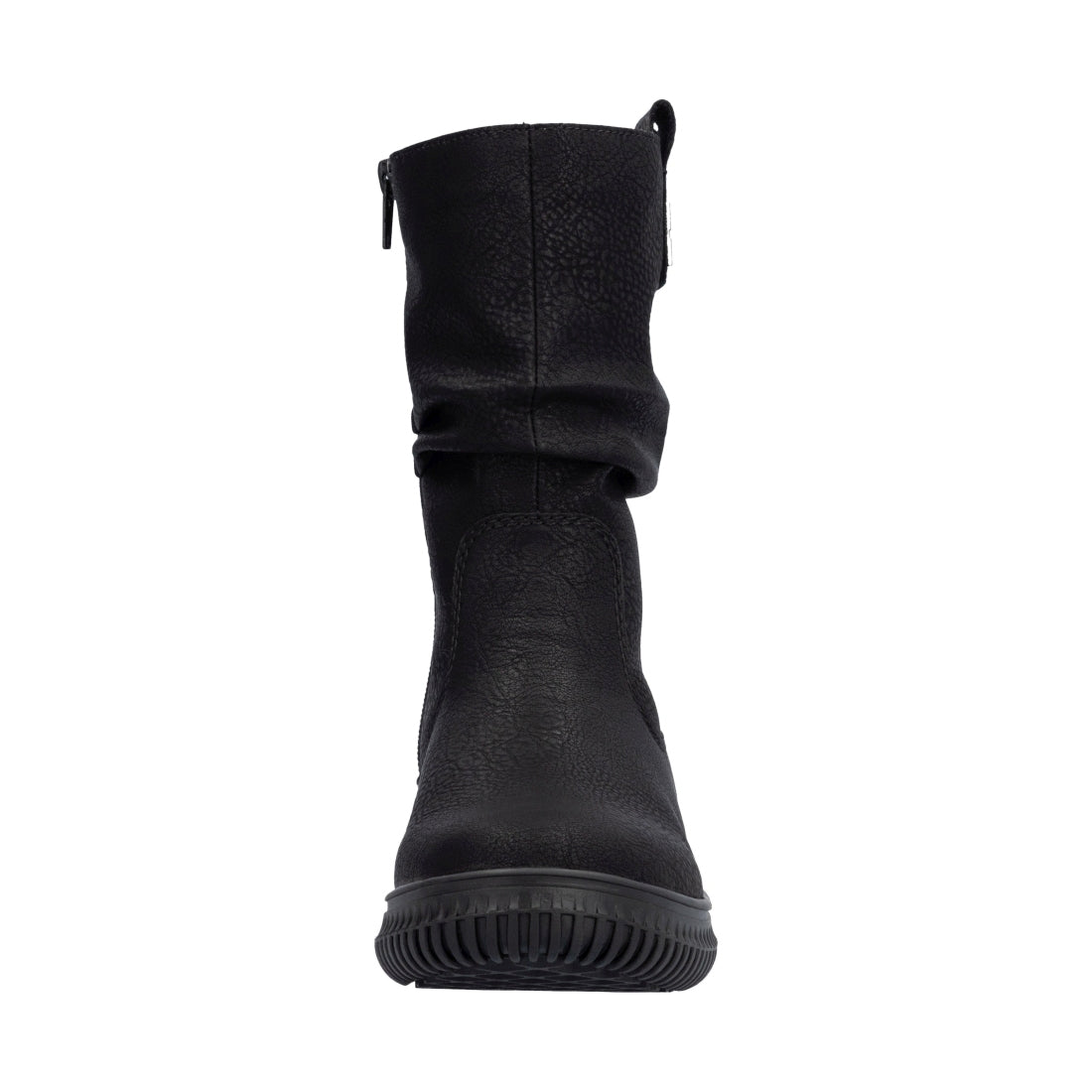 black casual closed ladies mid height boots