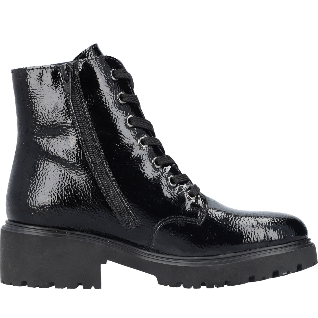 black casual closed ladies mid height boots