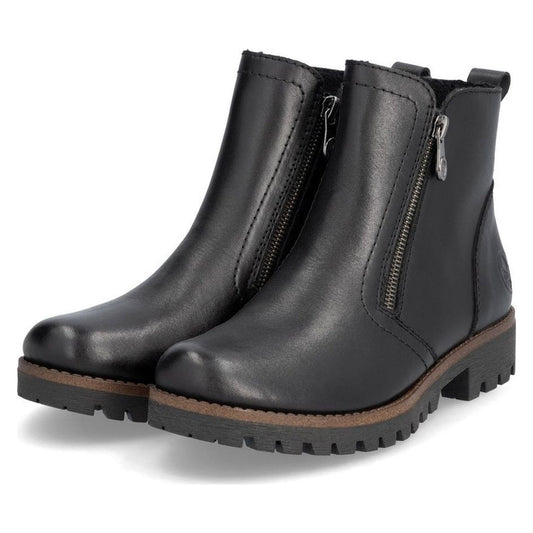 black casual closed ladies mid height boots