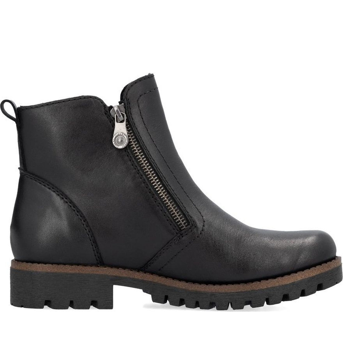 black casual closed ladies mid height boots